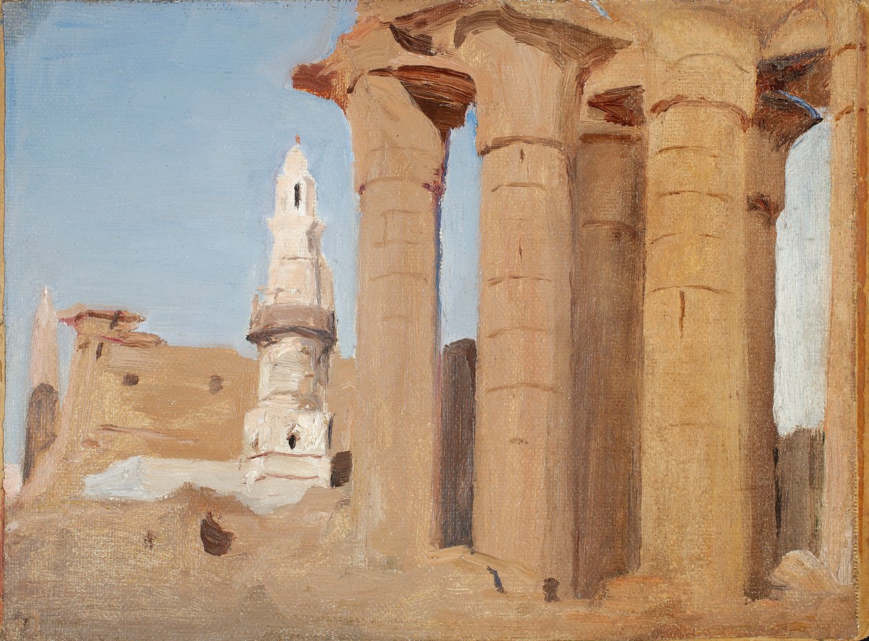 Egyptisk tempel - Luxor. Fra en reise til Egypt av Jan Ciągliński