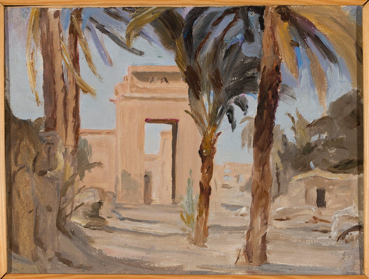 Inngang til tempelet i Karnak. Fra en reise til Egypt av Jan Ciągliński