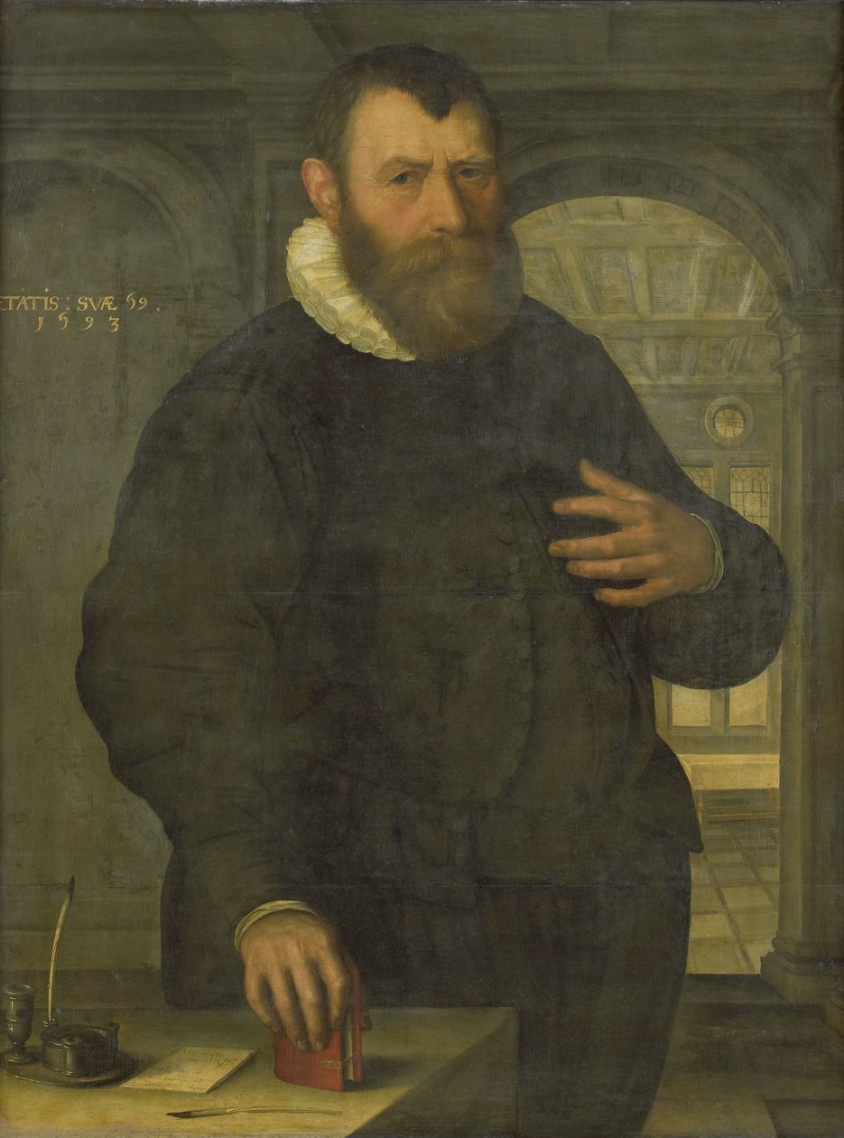 Portrett av Bartholomeus van der Wiere (1534-1603) av Jan Claesz. (attributed to)