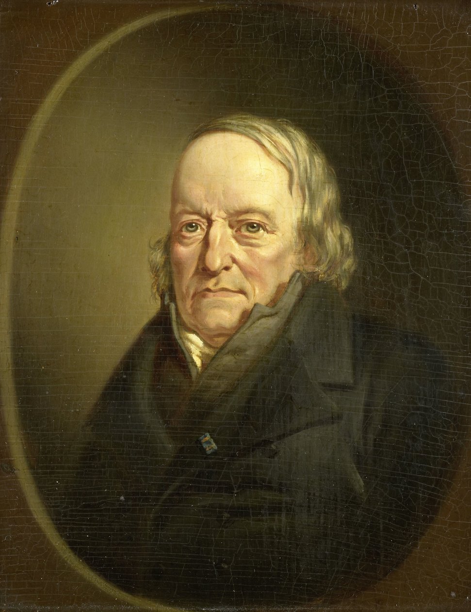 Portrett av Johannes Kinker, poet og filosof, professor i Liège av Jan Cornelis van Rossum