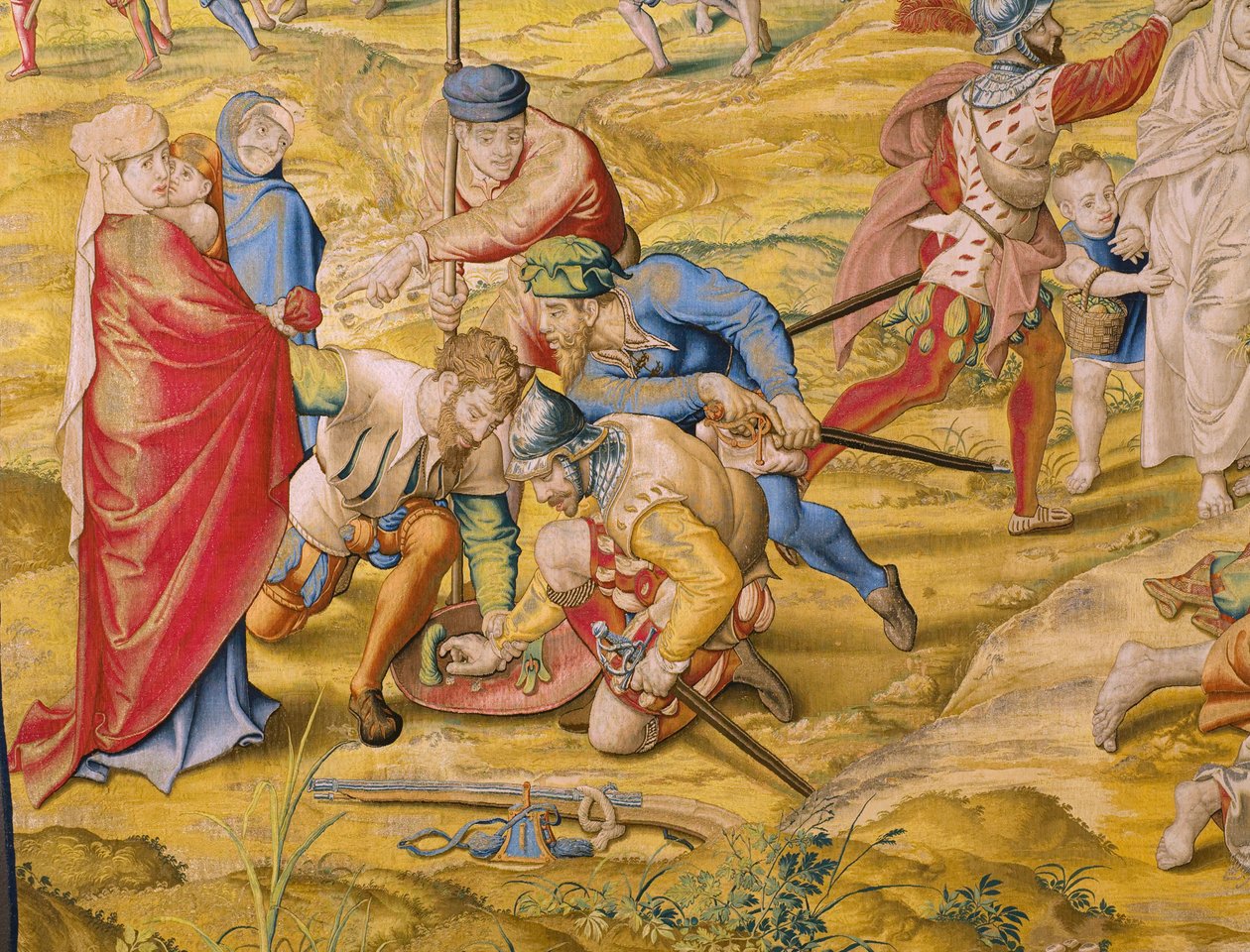 flamsk billedvev. Serien The conquest of Tunis: Take of Tunis. Tegner Jan Cornelisz Vermeyen. Studio Willem de Pannemaker, Brussel. Ca 1545. Detalj. av Jan Cornelisz Vermeyen