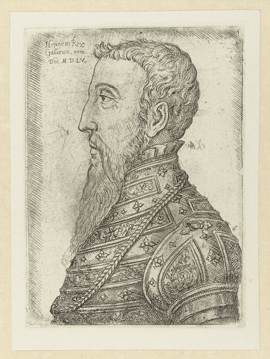 Portrett van Hendrik II Henry King of the Gallers (tittel på objekt) av Jan Cornelisz Vermeyen