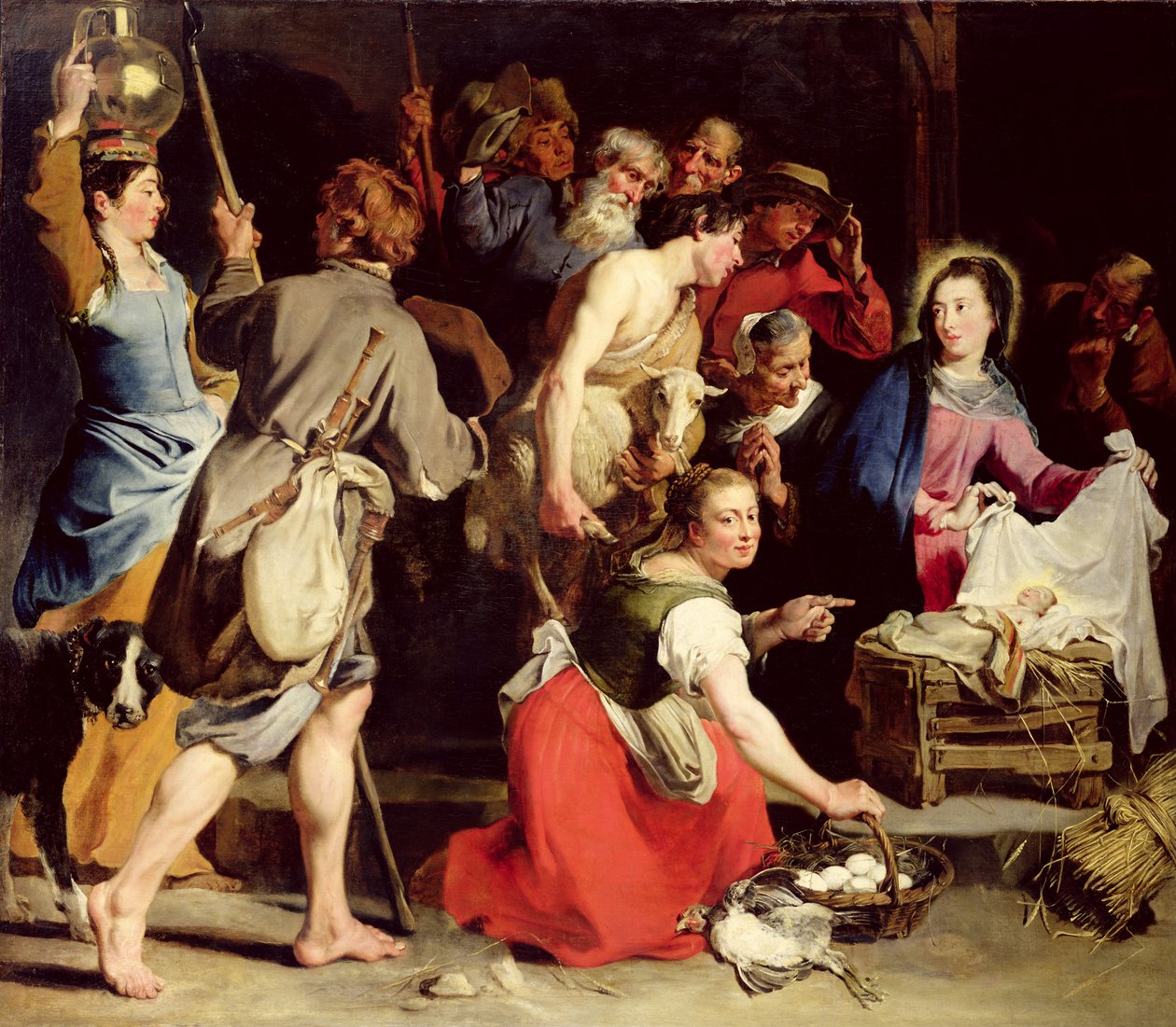 Hyrdenes tilbedelse, etter 1628 av Jan Cossiers