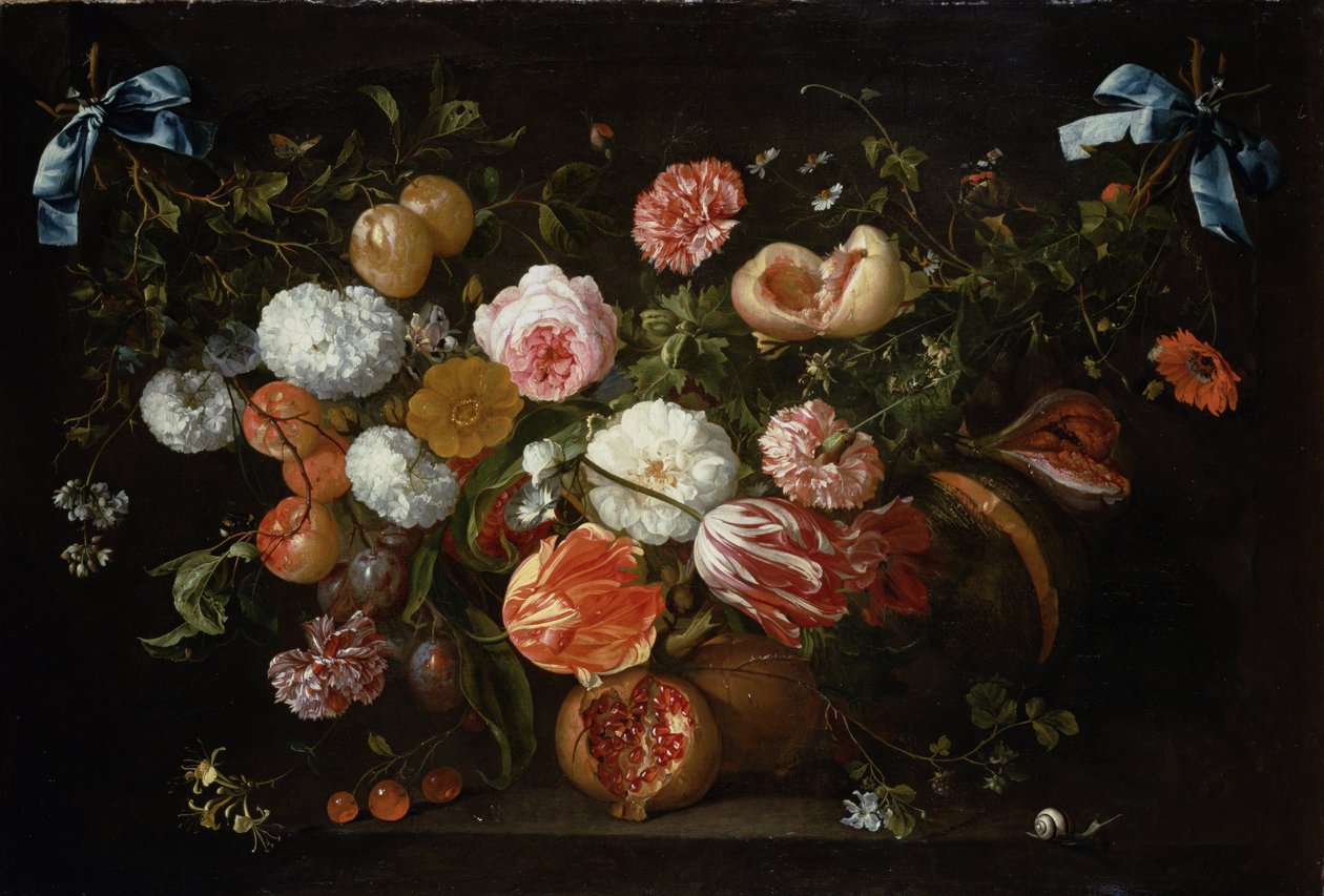 En krans av blomster av Jan Davidsz de Heem