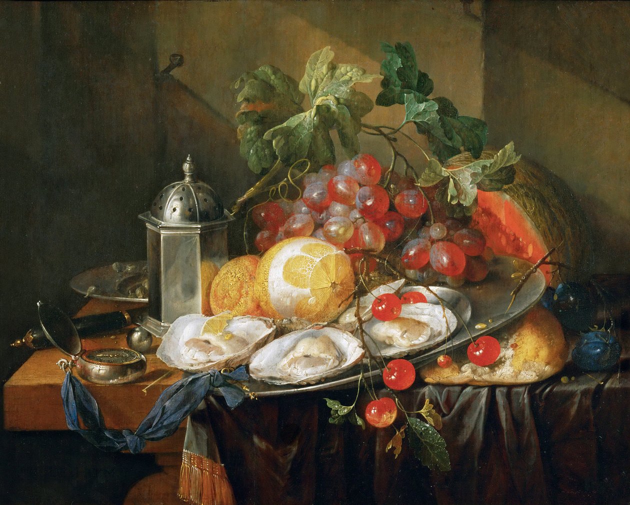 Barokk : Nature morte de petit dejeuner - Frokoststilleben av Heem, Jan Davidsz. de (1606–1684) av Jan Davidsz de Heem