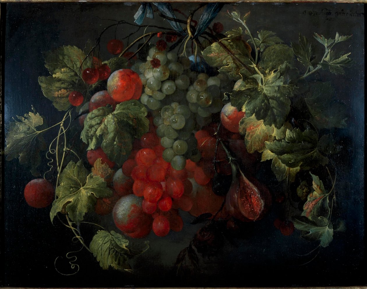Nederlandsk: Fruktfestoon Festoon av frukt av Jan Davidsz. de Heem