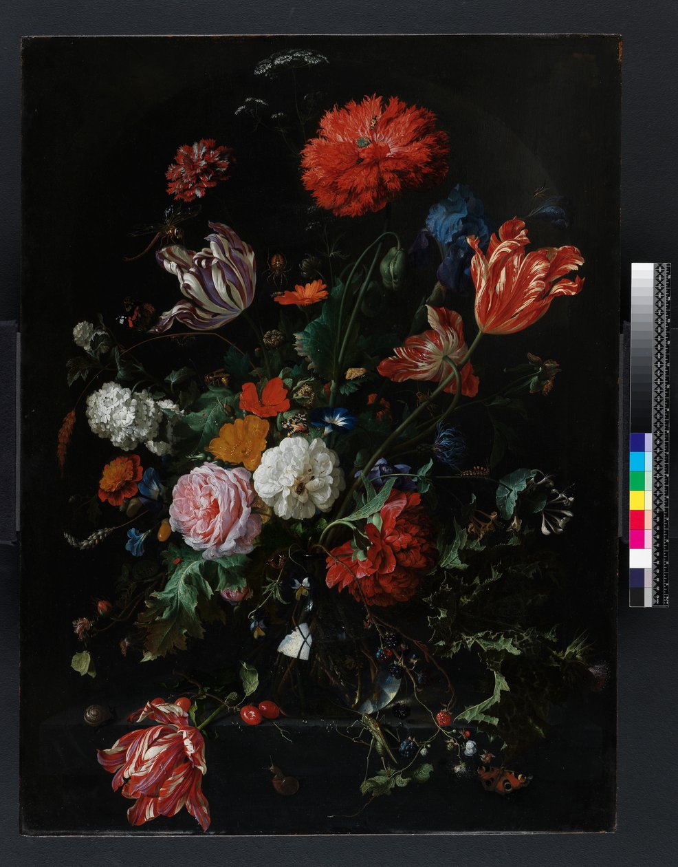 Blomster i en glassvase, ca. 1660 av Jan Davidsz de Heem