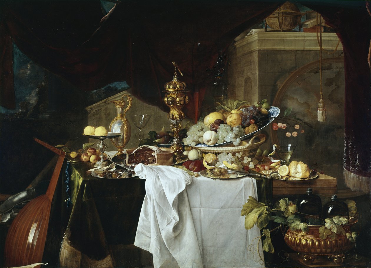 Stilleben (olje på lerret av Jan Davidsz de Heem