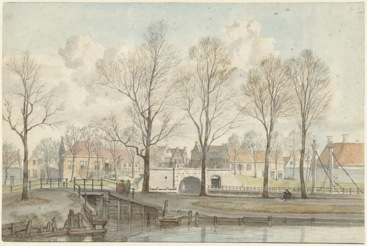 Heerenpoort i Leiden (?) av Jan Ekels (I)