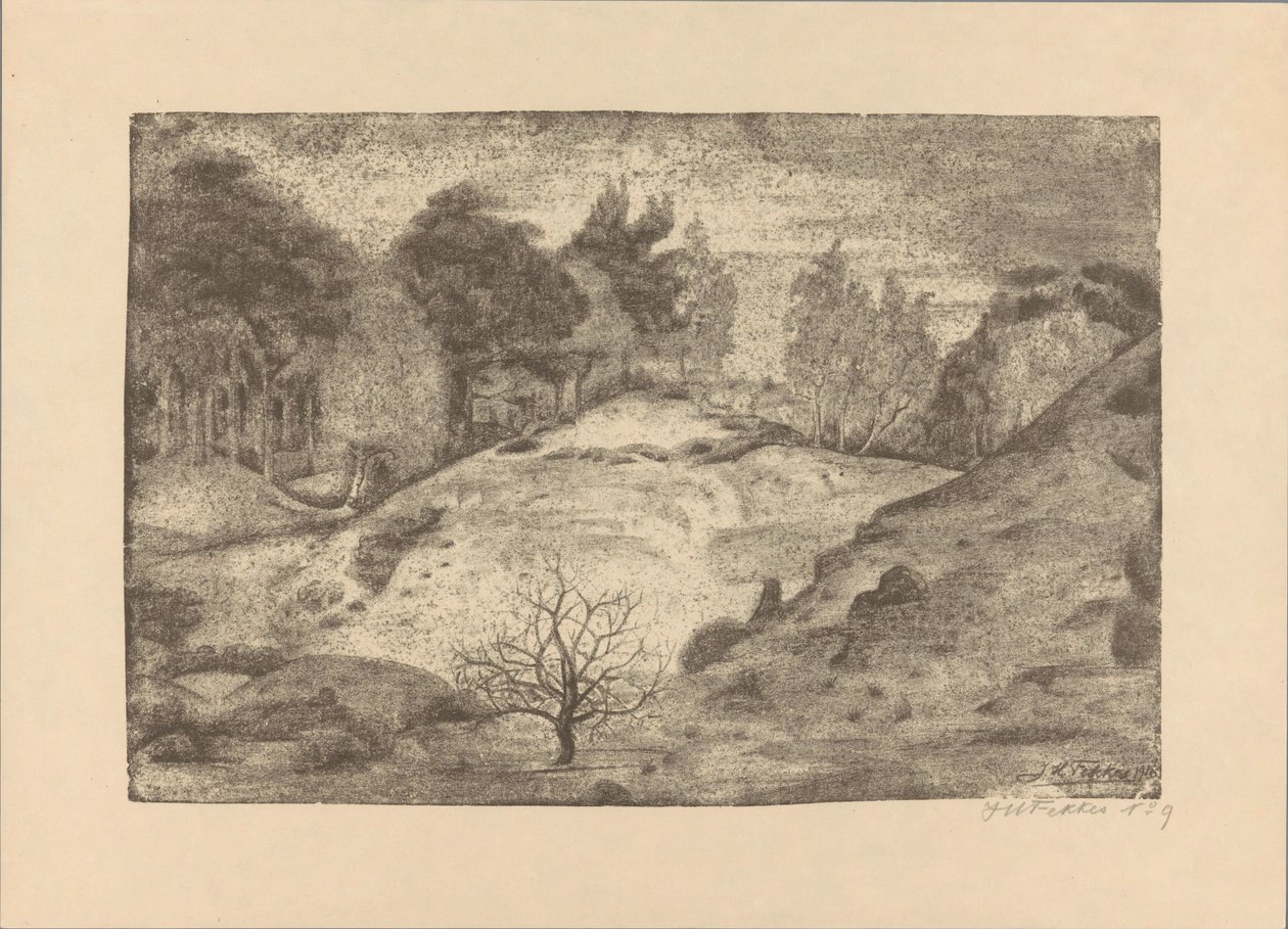 Heia ved Laren av Jan Fekkes (signed by artist)