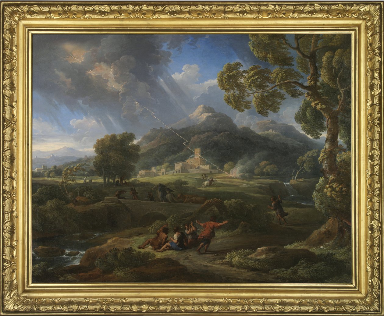 Orkan på det romerske landskapet, 1725-49 av Jan Frans van Bloemen