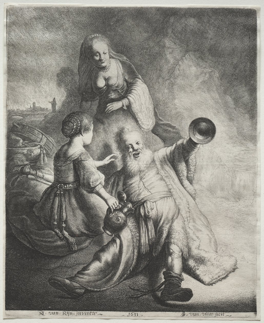 Lot og hans døtre av Jan Georg van Vliet