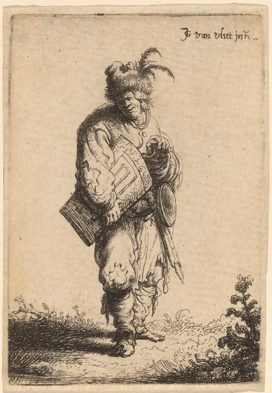 The Hurdy-Gurdy Player, 1632. av Jan Georg van Vliet