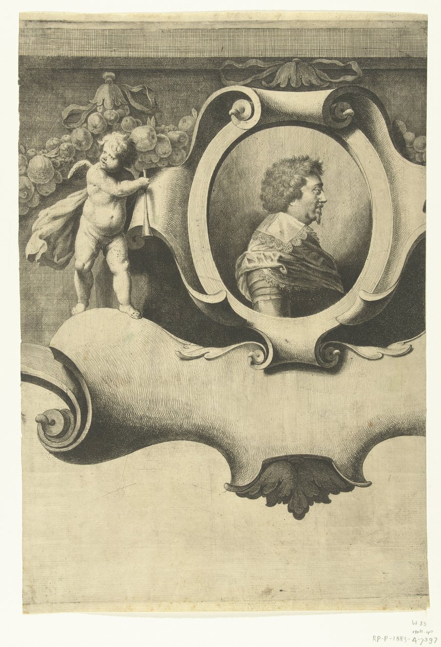 Beleiring av Breda (ark med portrett av Frederik Hendrik), 1637 av Jan Gerritsz. van Bronckhorst