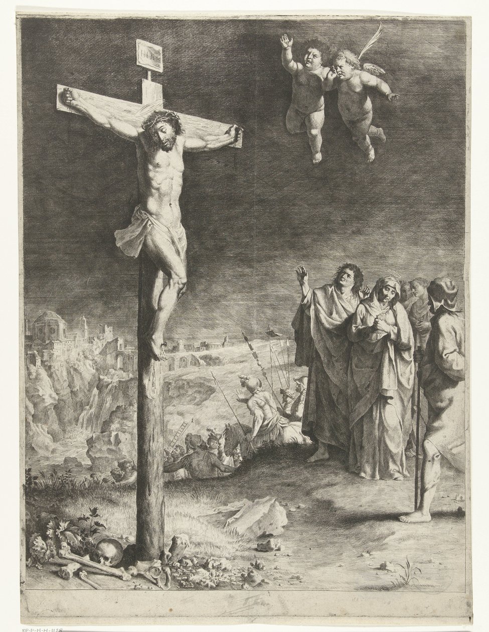 Kristus på korset med sørgende Maria og Johannes av Jan Gerritsz. van Bronckhorst