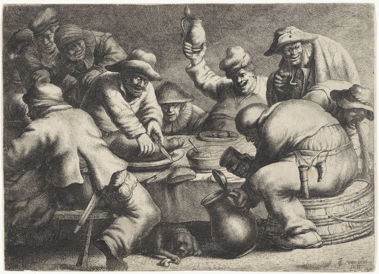 Bondemåltid av Jan Gillisz. van Vliet