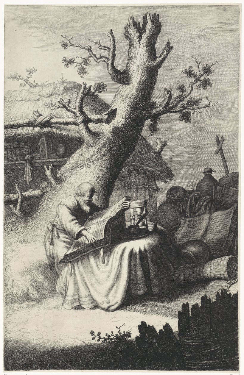 H. Hieronymus leser under et tre av Jan Gillisz. van Vliet