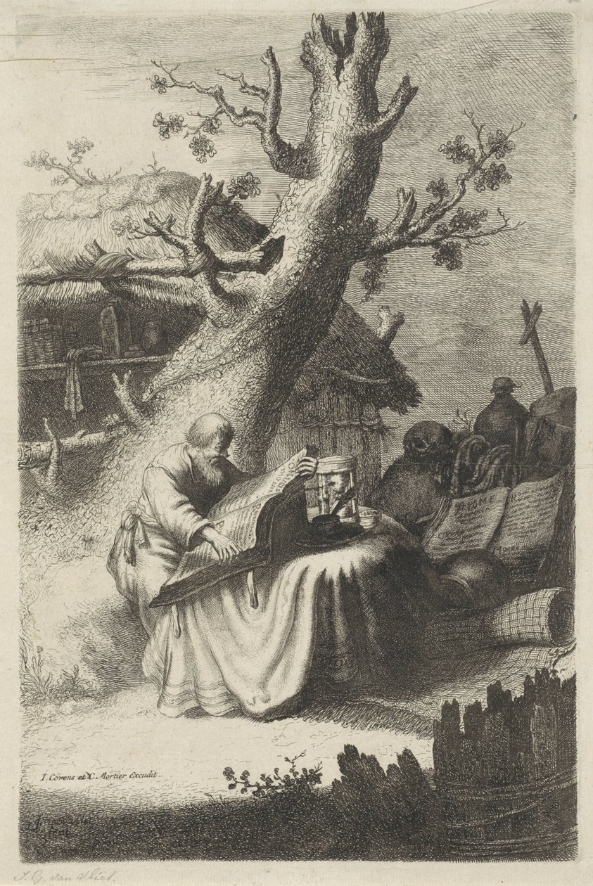 H. Hieronymus leser under et tre av Jan Gillisz. van Vliet