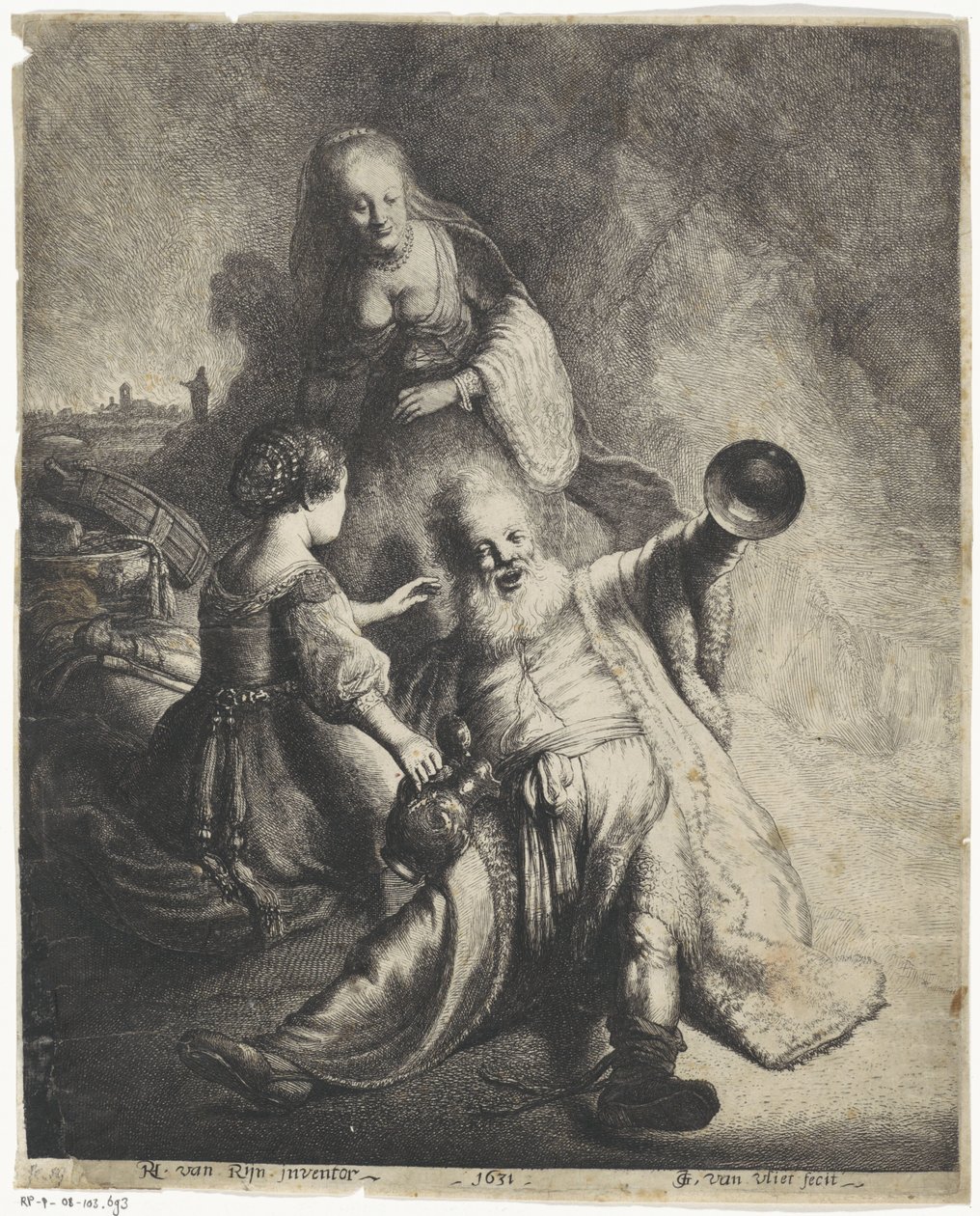 Lot og døtrene hans av Jan Gillisz. van Vliet