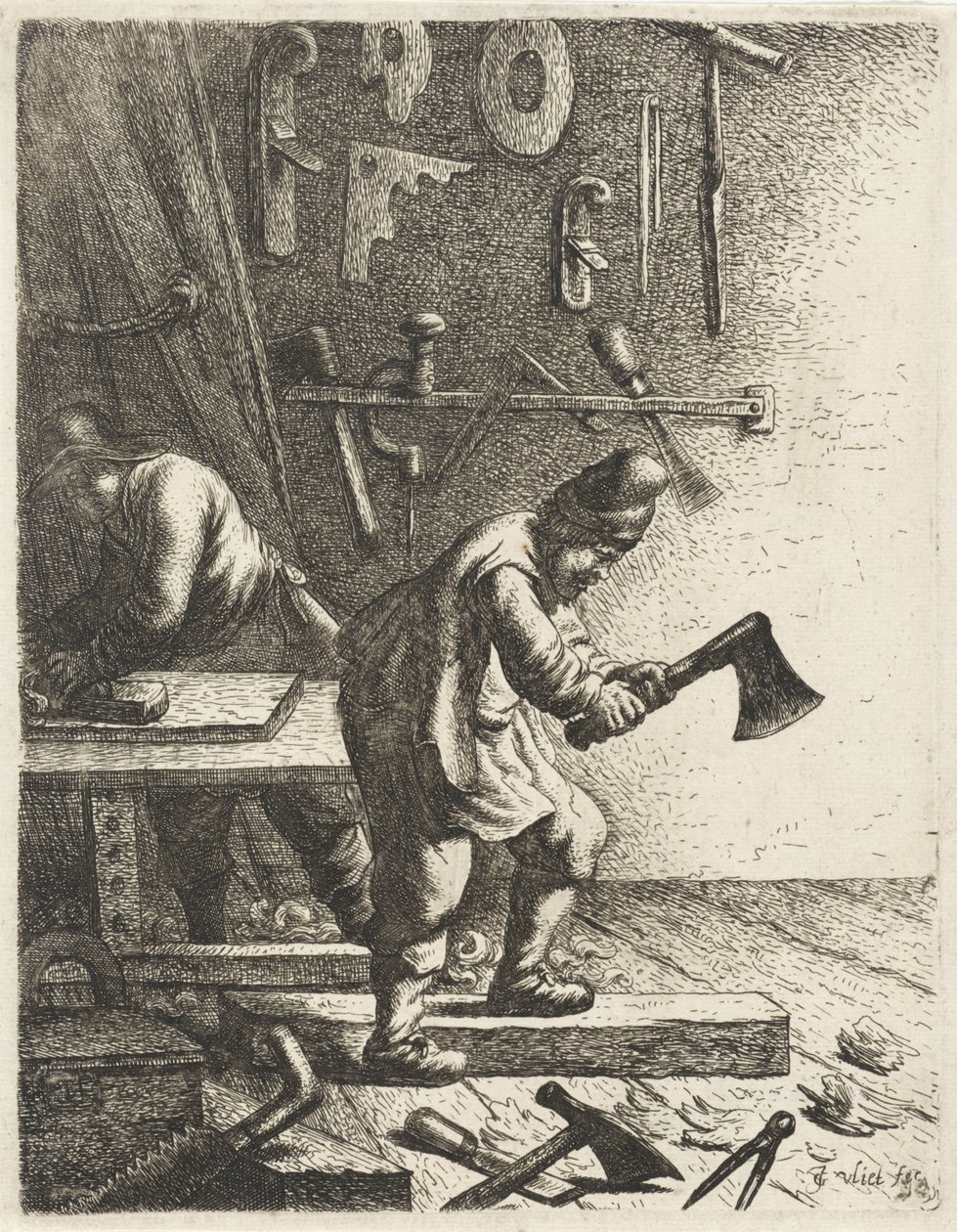 snekkere Yrker (serietittel) av Jan Gillisz. van Vliet
