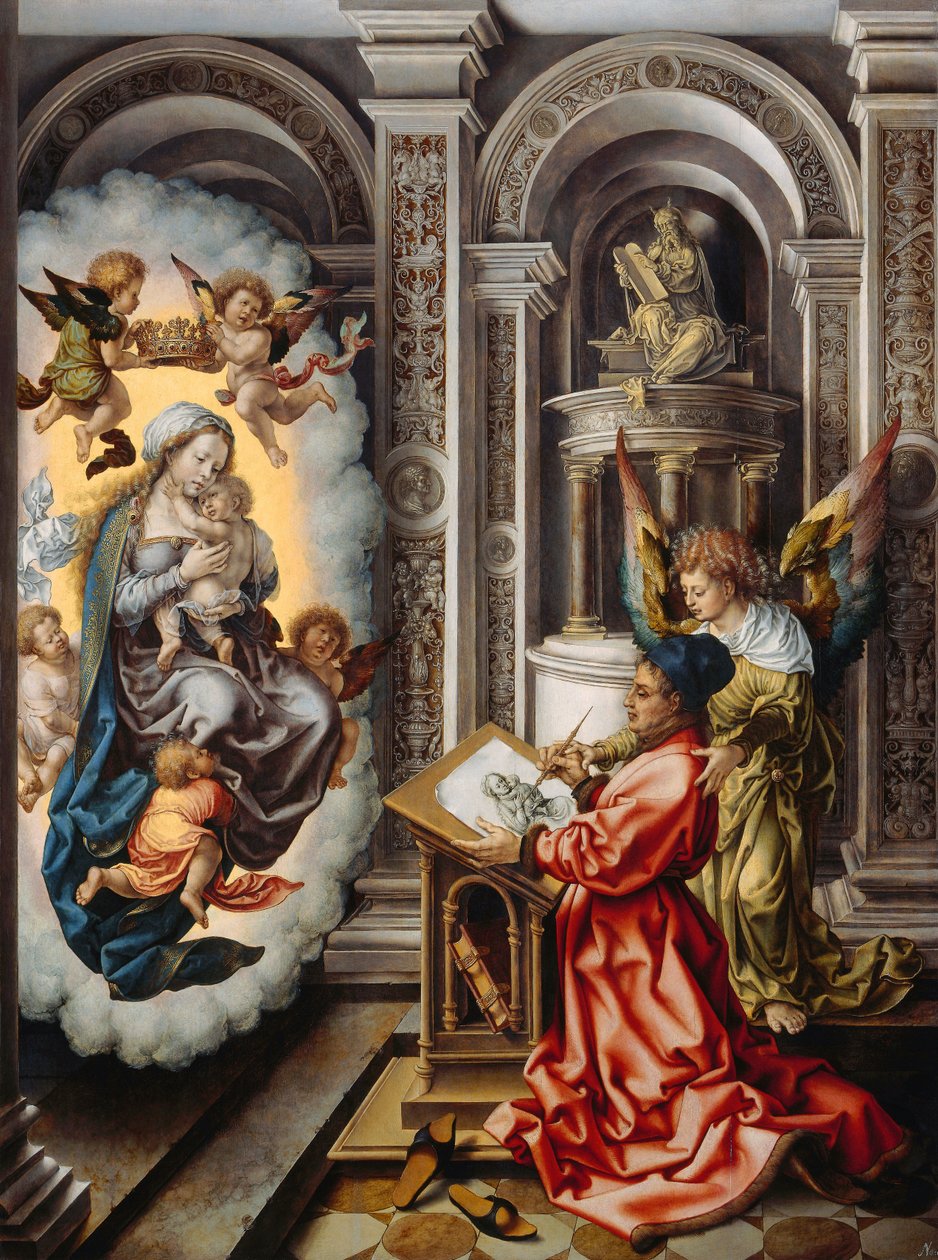Sankt Lukas maler Jomfruen av Jan Gossaert