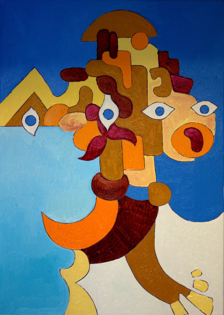 Big Sphinx, 2009 (olje på lerret) av Jan Groneberg