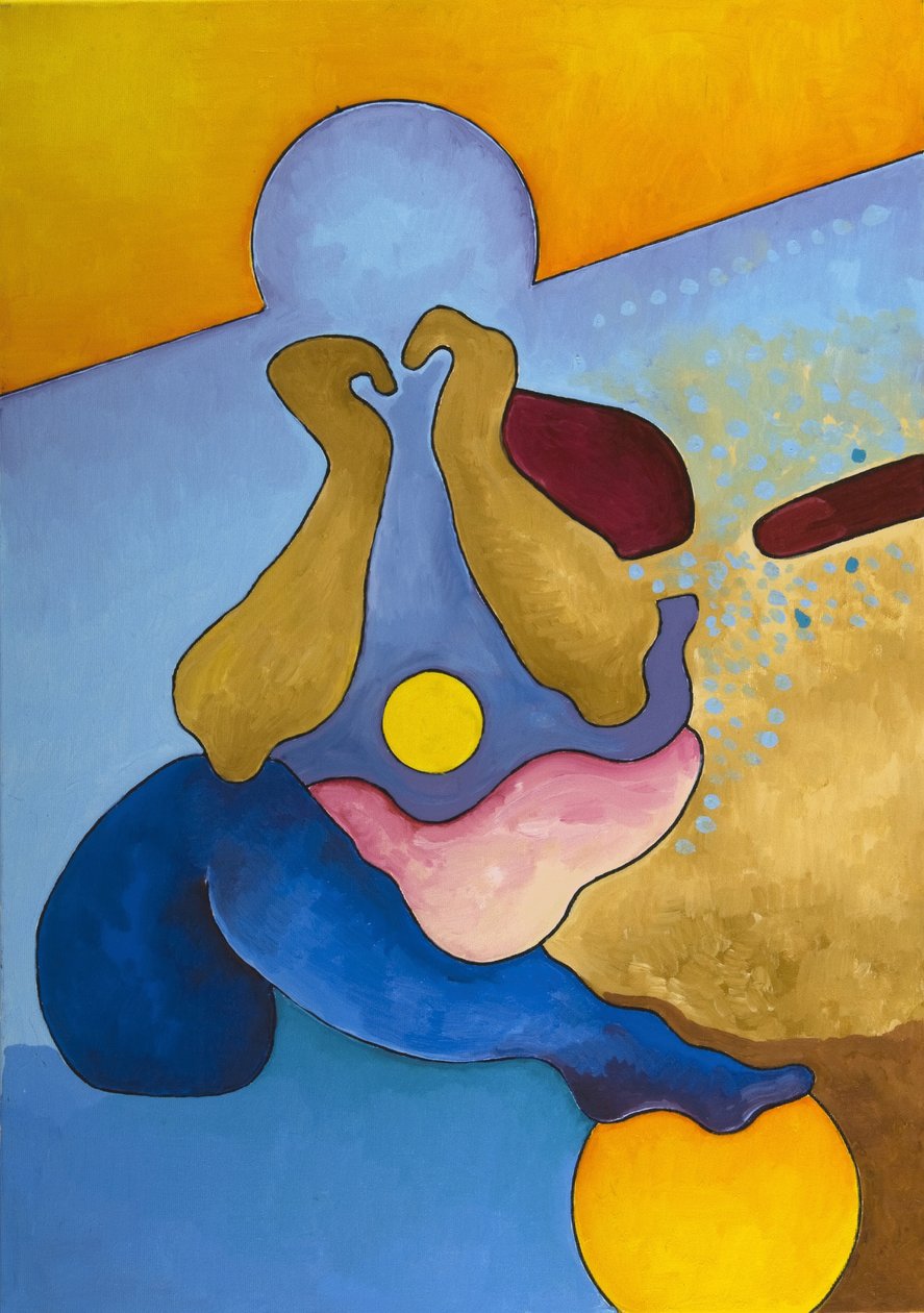 Gutt, 14 år, vurderer sin fremtid, 2008 (olje på lerret) av Jan Groneberg