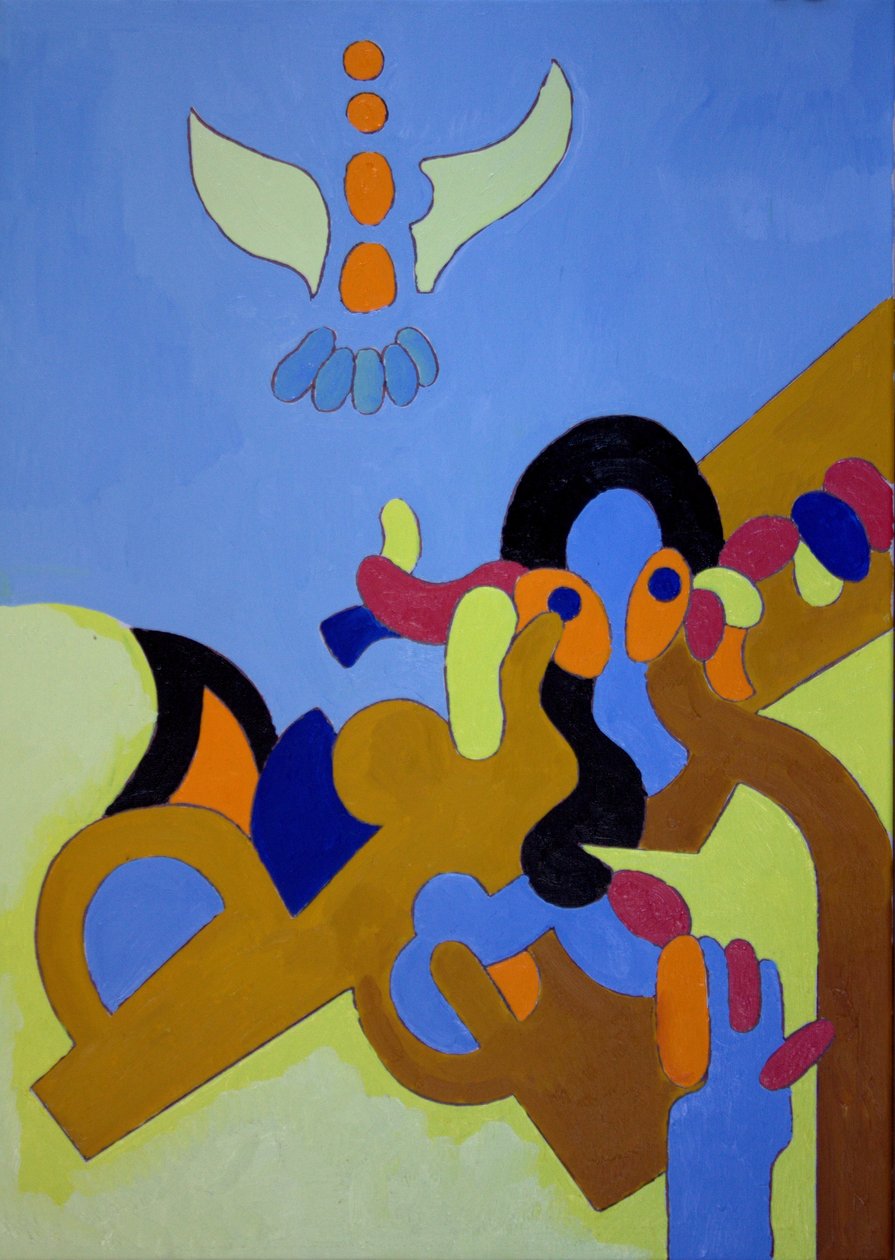 Child Prodigy, 2009 (olje på lerret) av Jan Groneberg