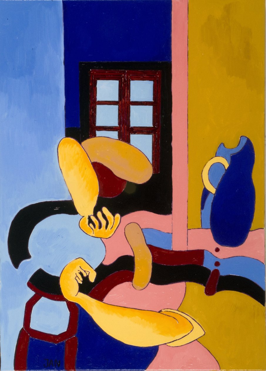 Crippled Soldier waking up in the Morning, 2009 (olje på lerret) av Jan Groneberg