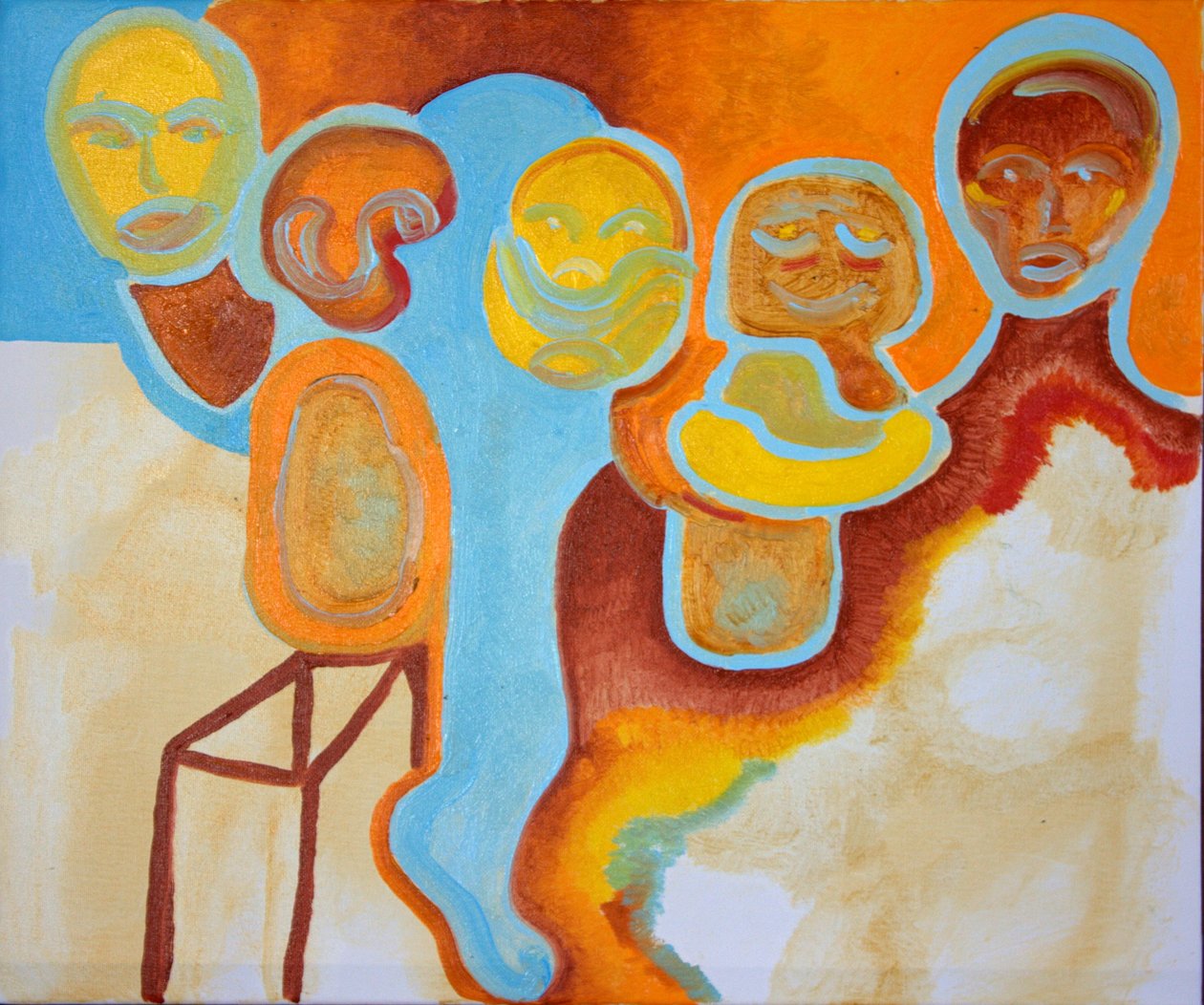 Eye Witnesses nr 1, 2009 (olje på lerret) av Jan Groneberg
