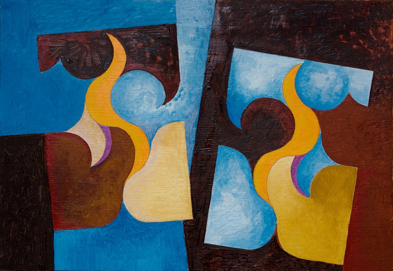 Flames Licking Up, 2007 (olje på tre) av Jan Groneberg