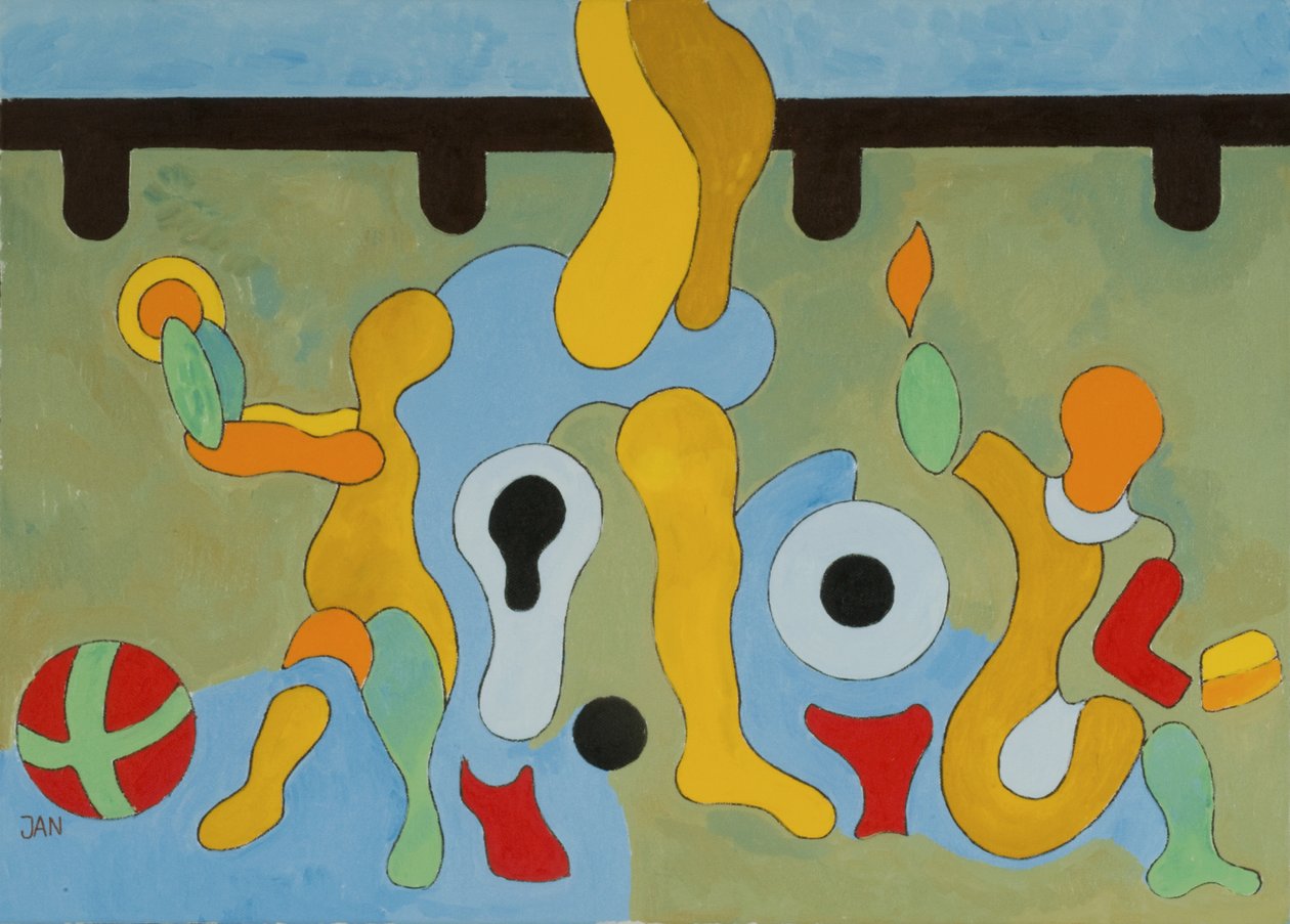 Friluftsteater, 2009 (olje på lerret) av Jan Groneberg