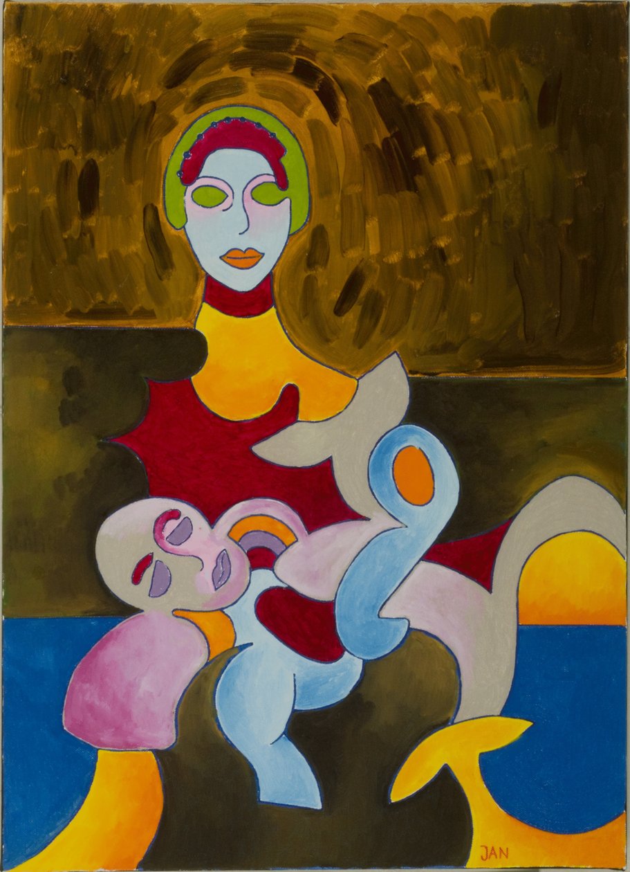 Pieta, 2009 (olje på lerret) av Jan Groneberg