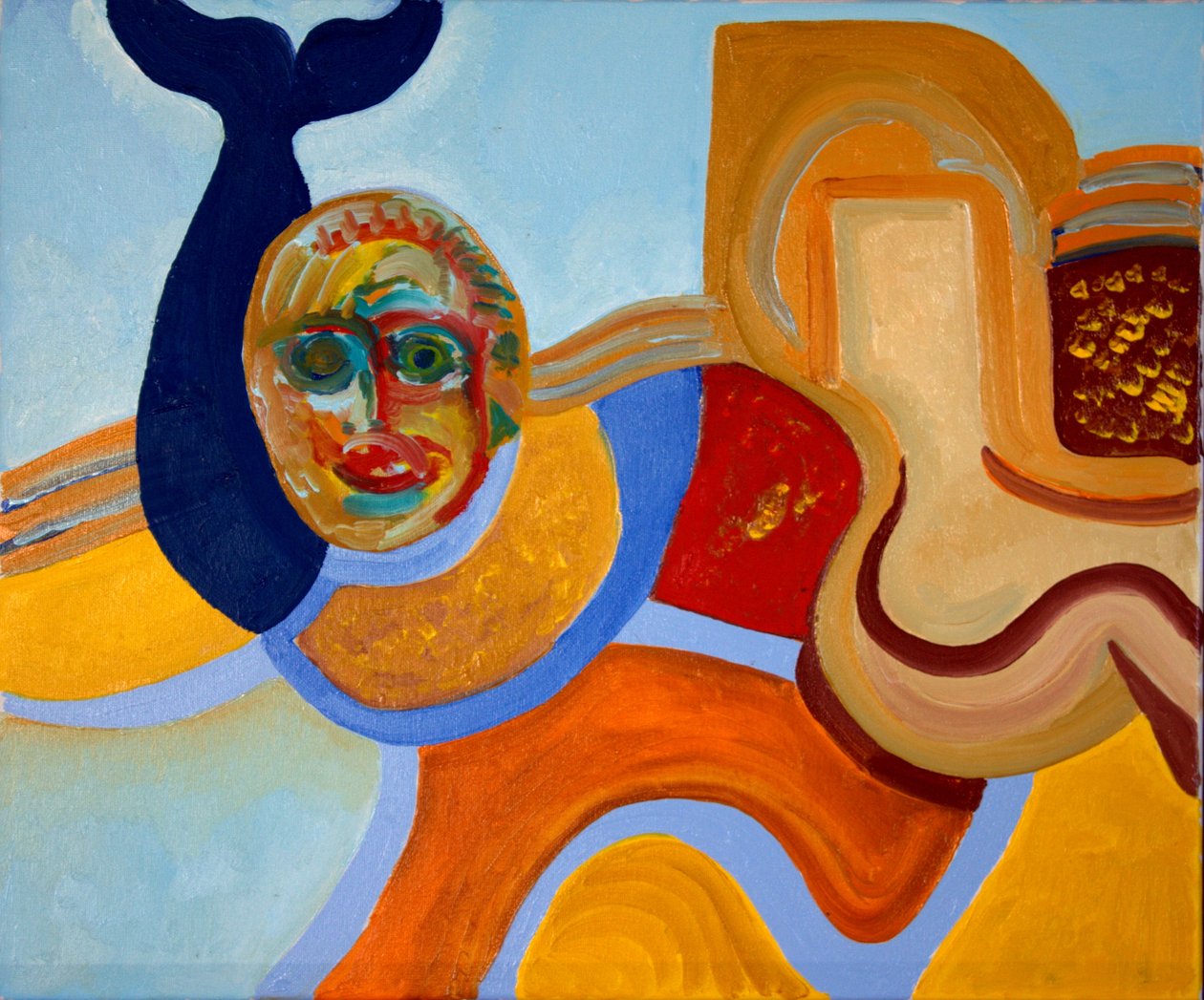 The Killer of the Dolphin, 2009 (olje på lerret) av Jan Groneberg