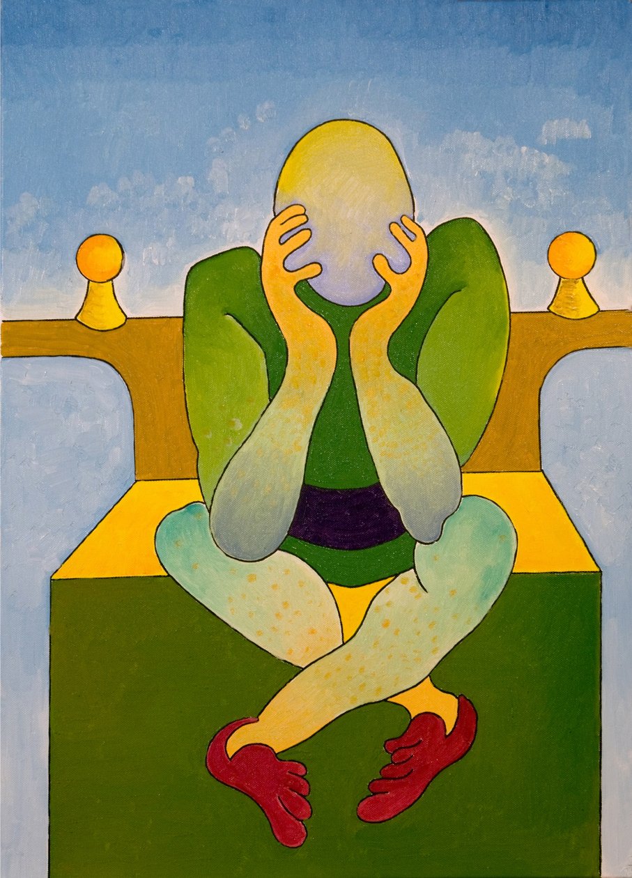 The King of all Frogs, 2007 (olje på lerret) av Jan Groneberg