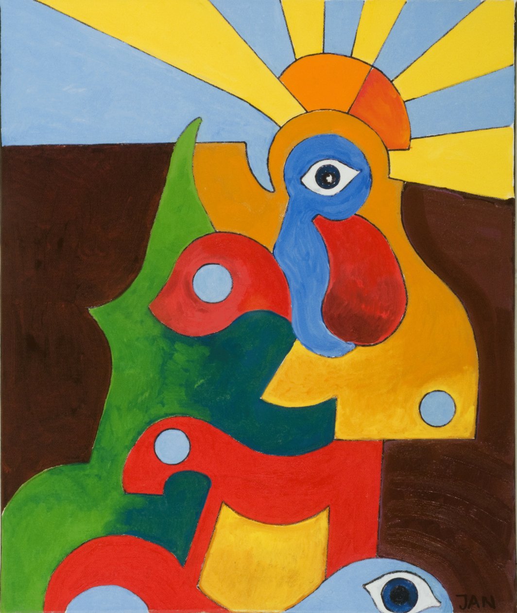 The little Baby-Cock, 2009 (olje på lerret) av Jan Groneberg