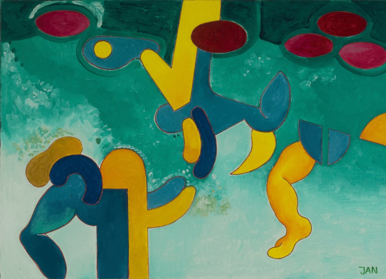 Under Water, 2009 (olje på lerret) av Jan Groneberg