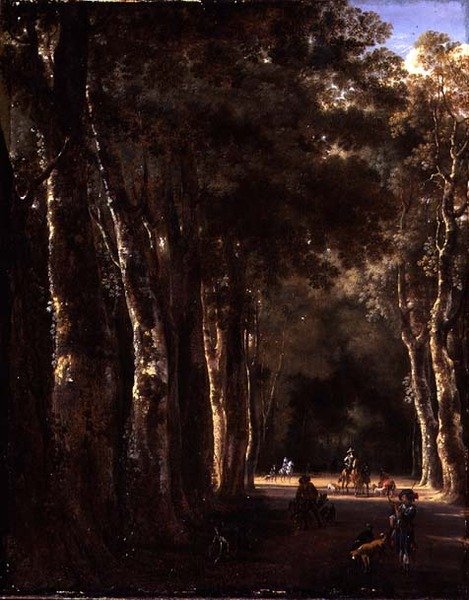 The Avenue (olje på lerret) av Jan Hackaert