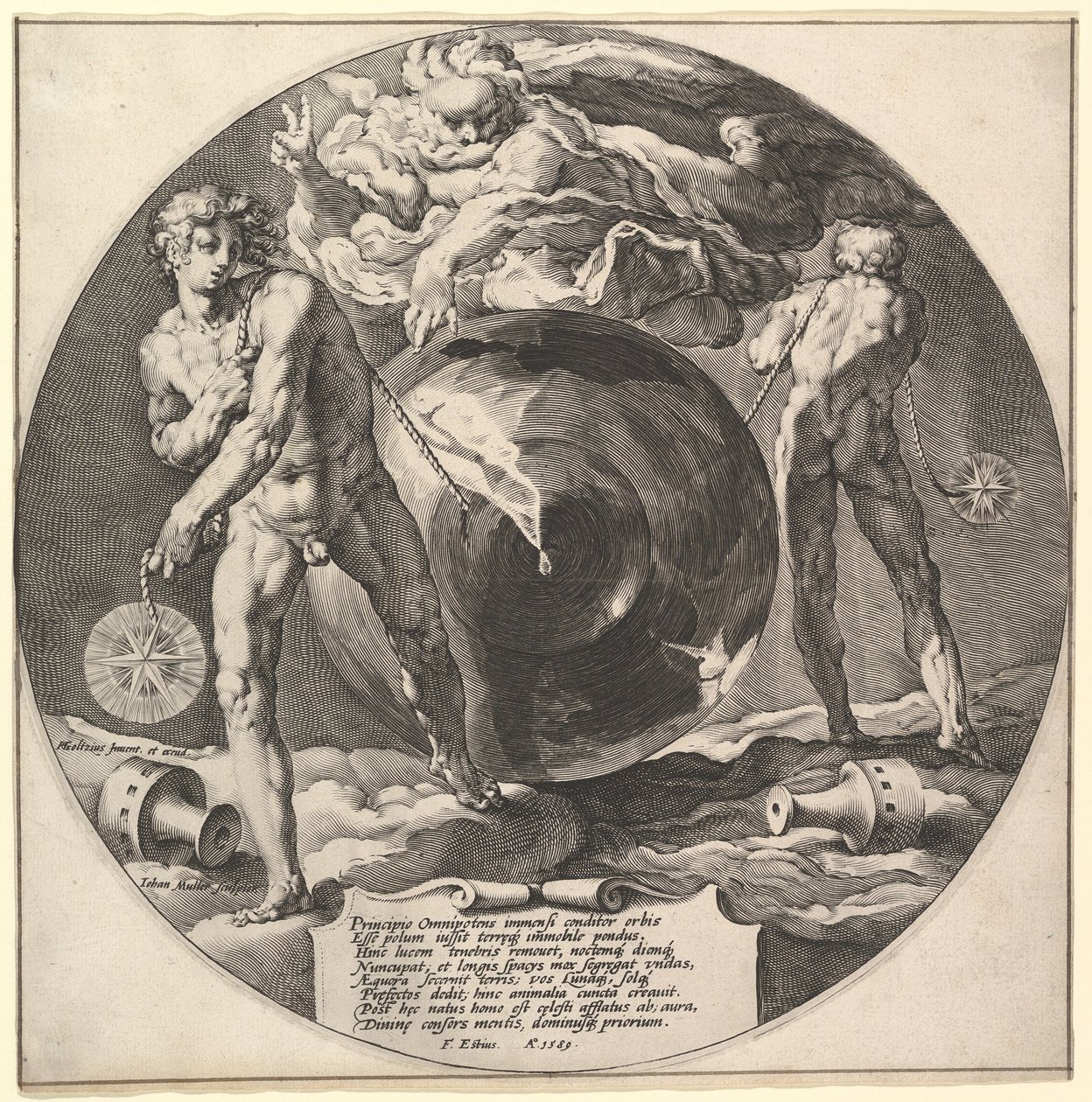 Gud skaper himmel og jord, fra verdens skapelse av Jan Harmensz Muller
