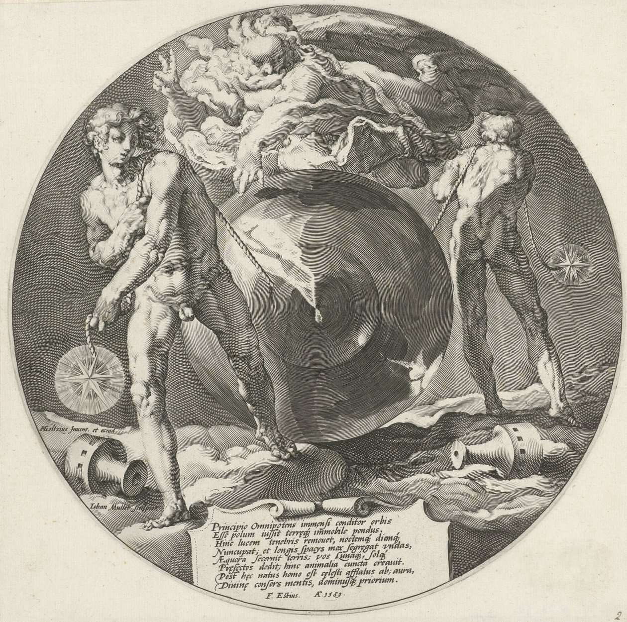 Guds Ånd svever over vannet Creation of the World (serietittel) av Jan Harmensz. Muller