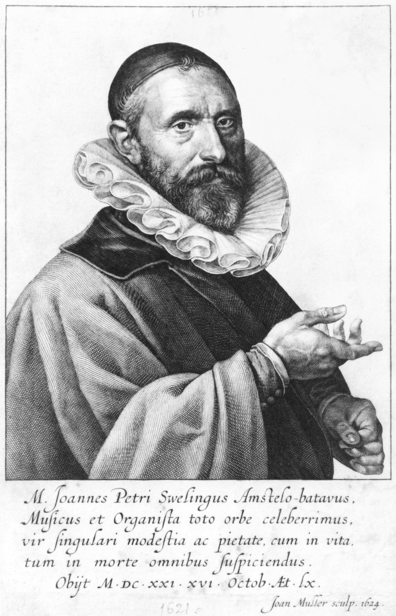 Portrett av Jan Pieterszoon Sweelinck, 1624 av Jan Harmensz Muller