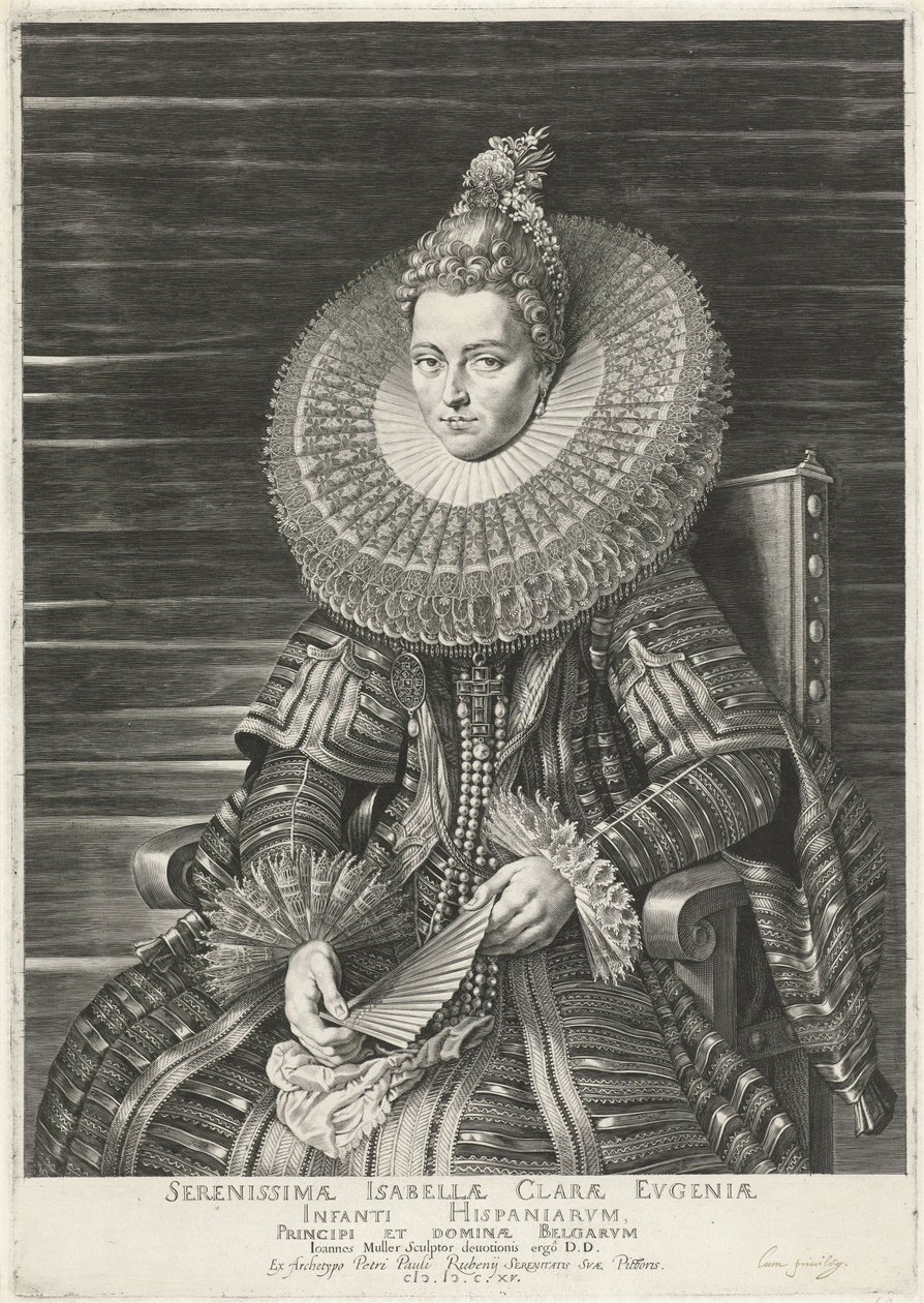 Portrett av Isabella Clara Eugenia, Infante of Spain av Jan Harmensz. Muller
