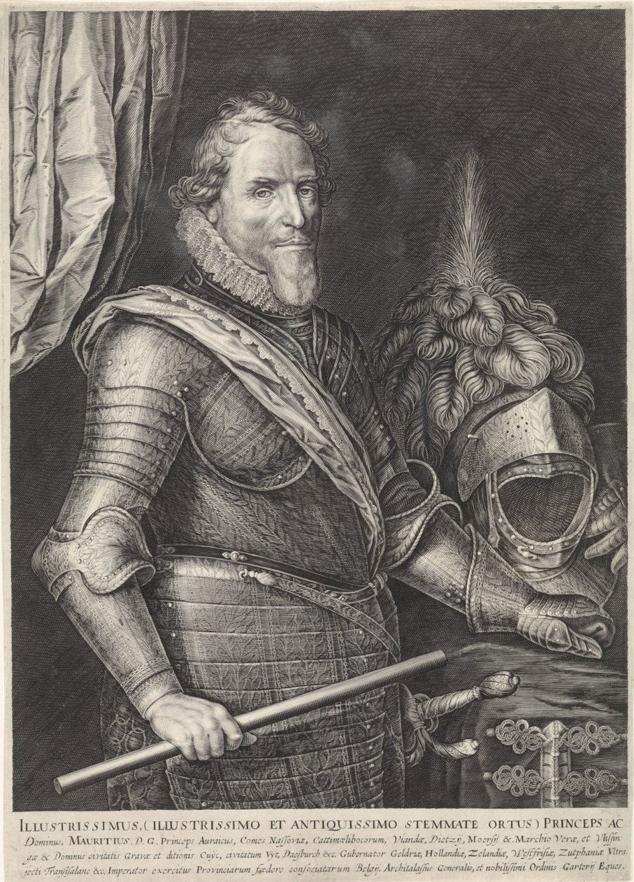 Portrett av prins Maurits av Orange av Jan Harmensz. Muller