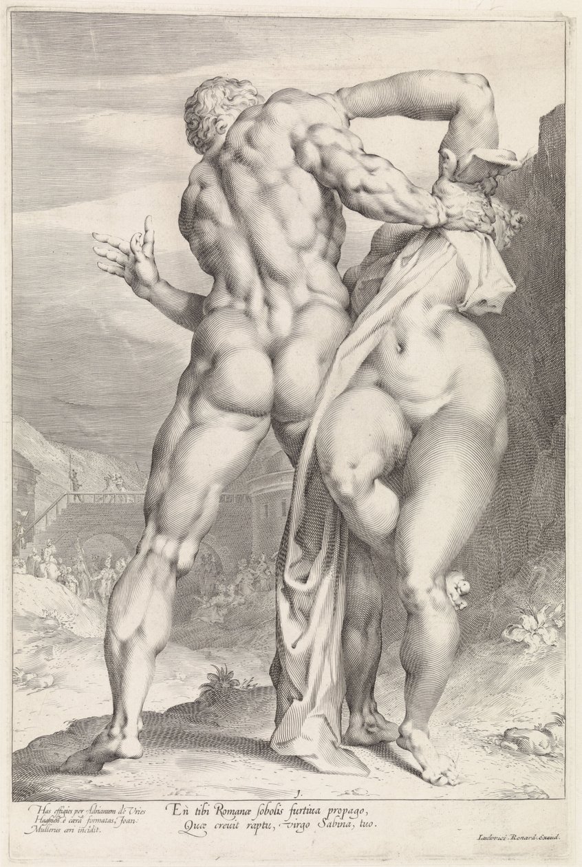 Ran av en sabinsk kvinne, sett bakfra Robbery of a Sabine Woman (serietittel) av Jan Harmensz. Muller
