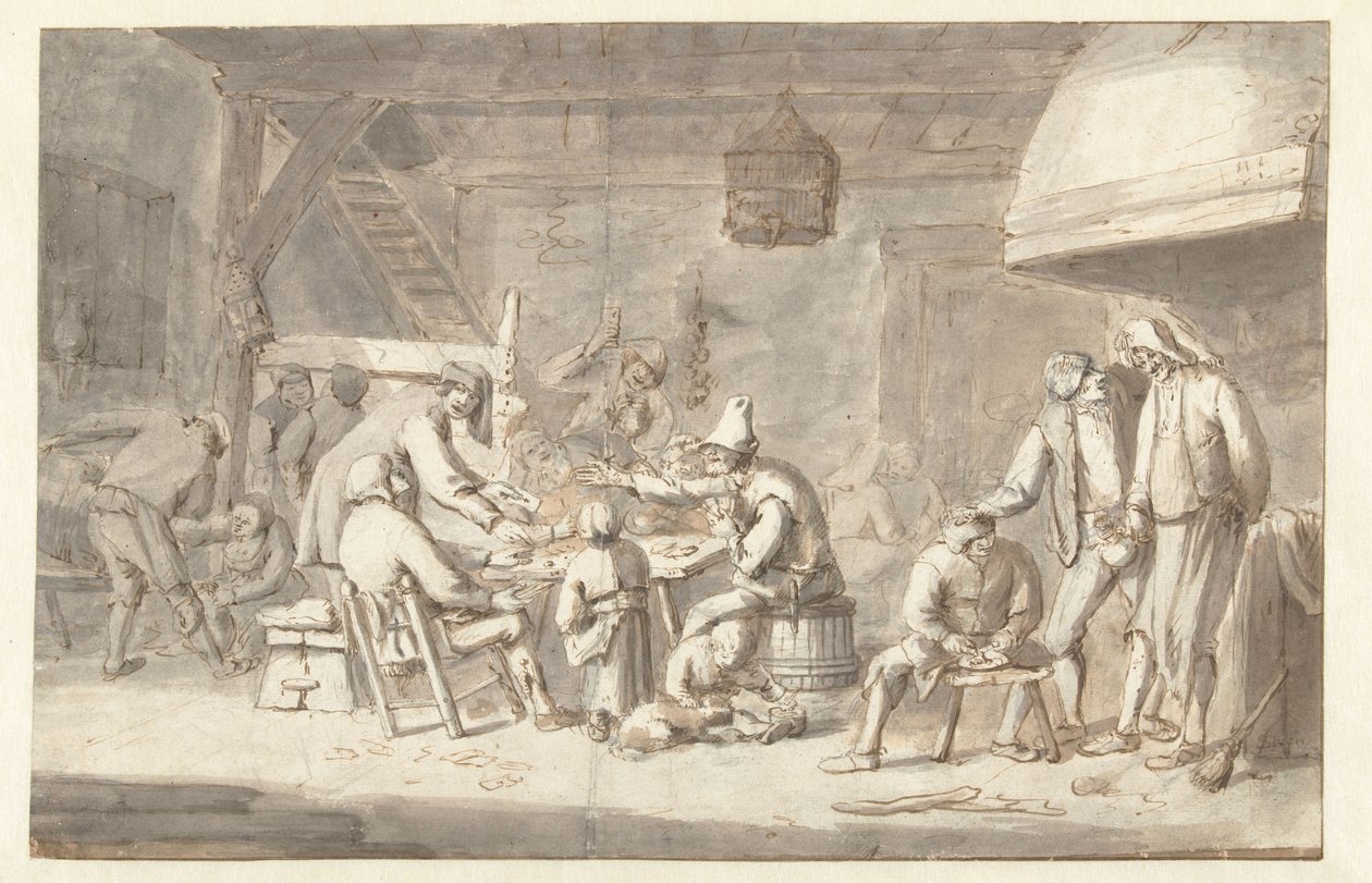 Inn-scene med kortspillere av Jan Havicksz. Steen