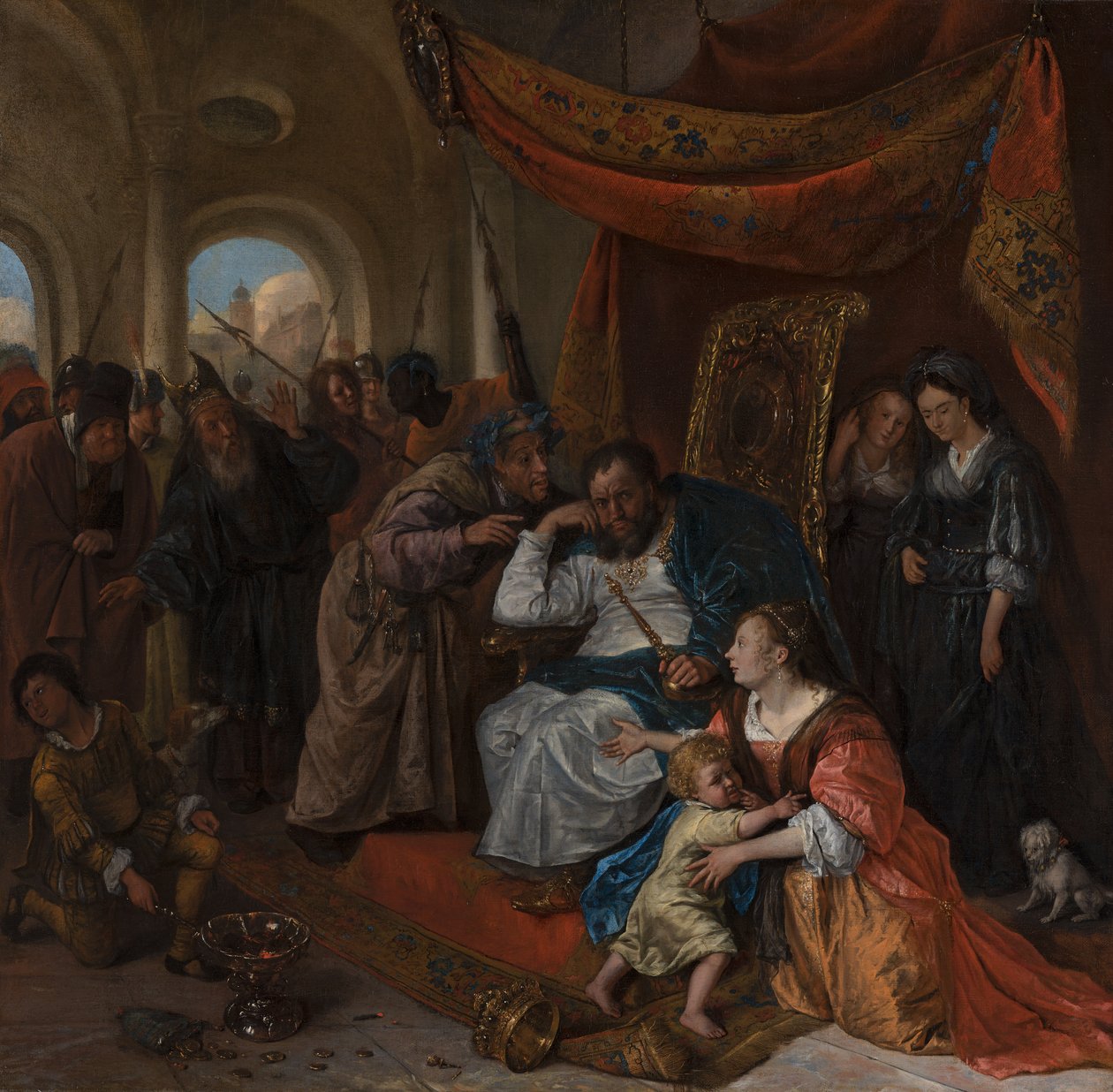 Moses og Faraos krone, ca. 1670 av Jan Havicksz. Steen