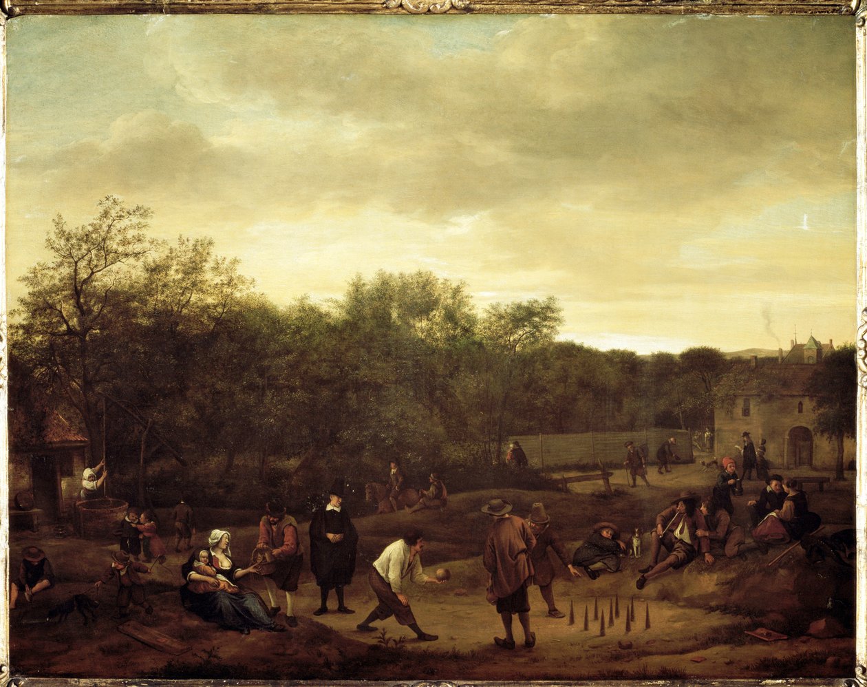 Bønder som spiller ball i Holland (maleri av Jan Havicksz. Steen