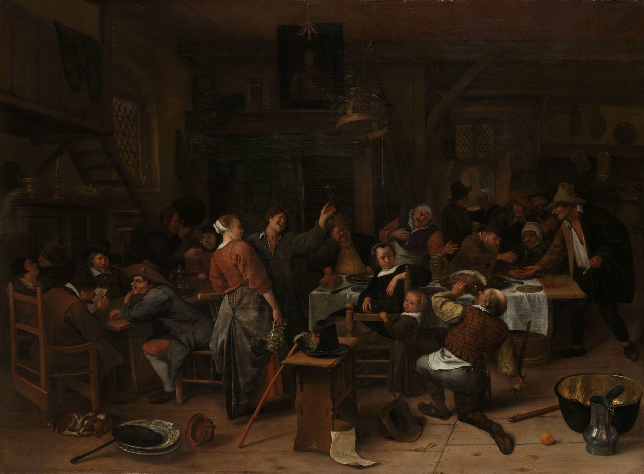 Prinsedagen Prinsens dag: feire bursdagen til prins William III av Jan Havicksz. Steen
