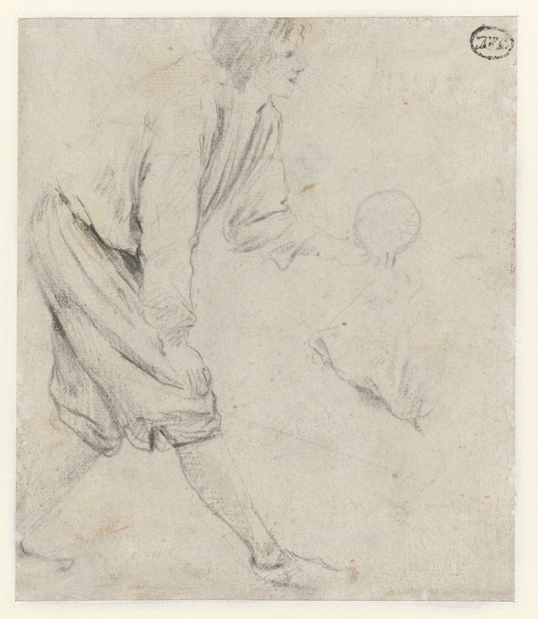 Studie av en mann som spiller kjeglespill av Jan Havicksz. Steen