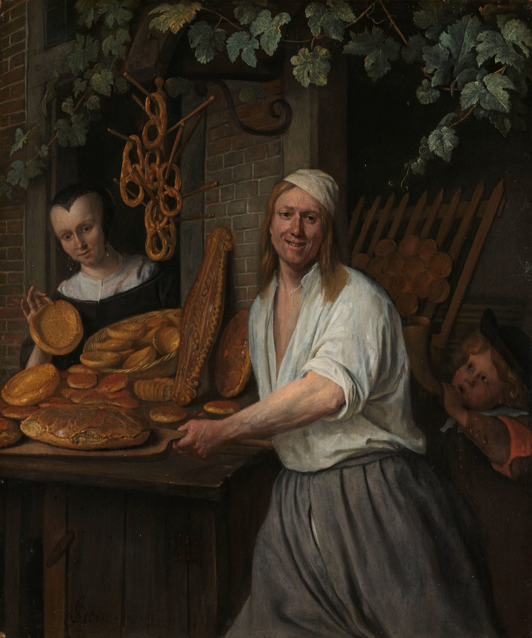 Bakeren Arent Oostwaard og hans kone, Catharina Keizerswaard Leiden-bakeren Arent Oostwaard og kona Catharina Keizerswaard av Jan Havicksz. Steen